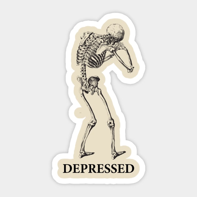 DEPRESSION Sticker by theanomalius_merch